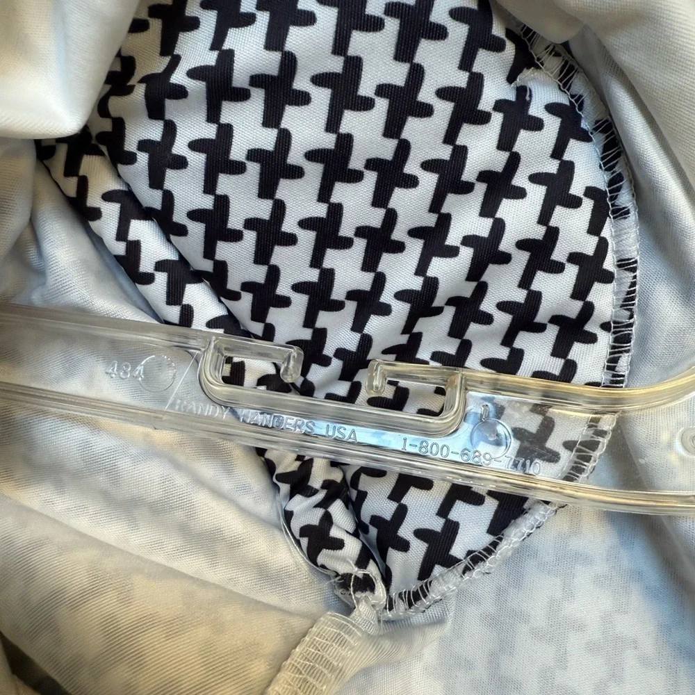 Chicme Stylish Black and White Houndstooth Blazer and Pants Set Women’s Sz L